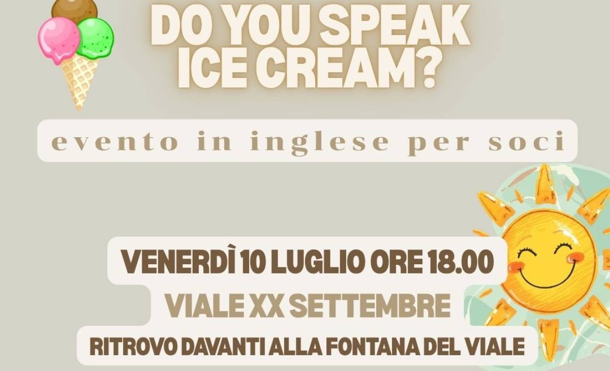 English & Ice Cream: un appuntamento da non perdere!