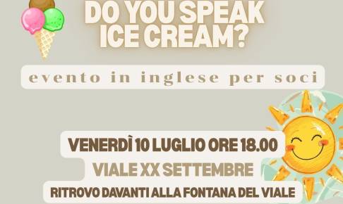 English & Ice Cream: un appuntamento da non perdere!